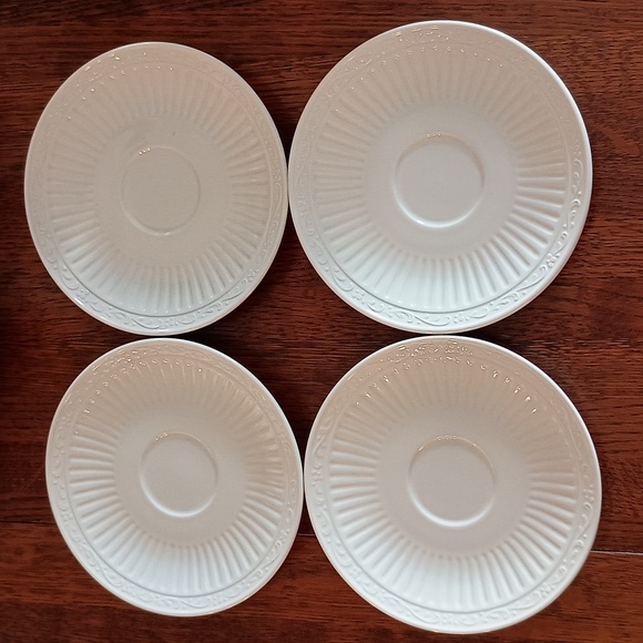 Mikasa Italian Countryside Footed Tea Cup Saucer Set of 4 DD900 - Picture 6 of 8